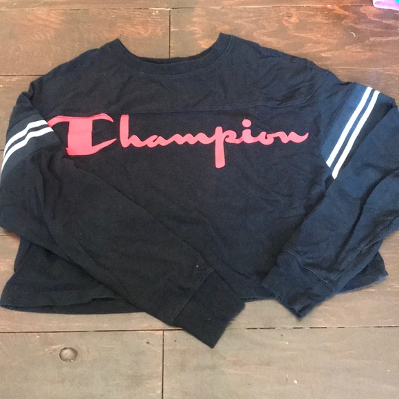 Cropped long sleeve champion tee shirt - Picture 1 of 3